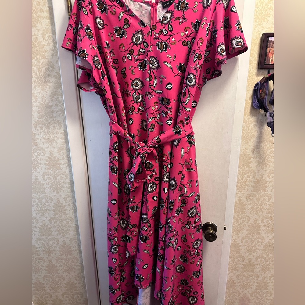 Lane Bryant pink paisley print dress. Size 26